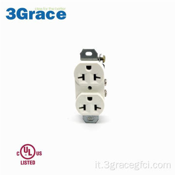 Recettacolo duplex concavo da 20 amp